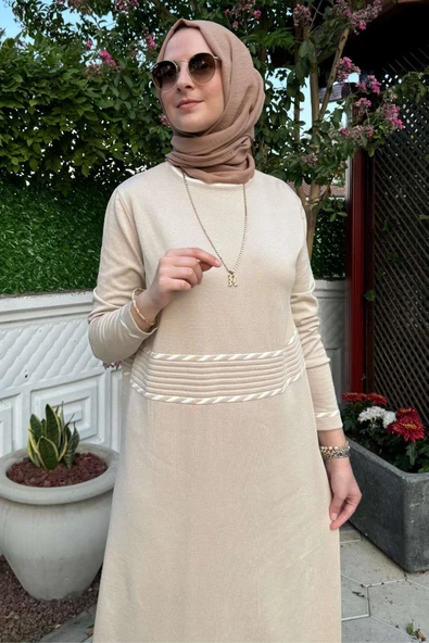 Samanyolu Taş Triko Elbise - 4