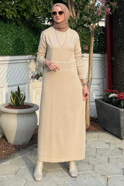 Samanyolu Taş Triko Elbise