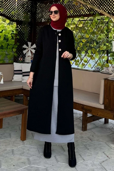 Sinem Çelik Örme Triko Hırka Siyah ürün görseli 1