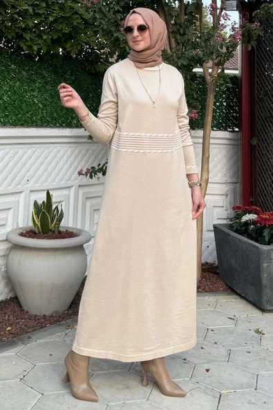 Samanyolu Taş Triko Elbise - 5