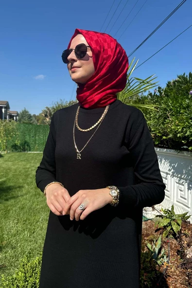 Rüya Siyah Triko Elbise - 3