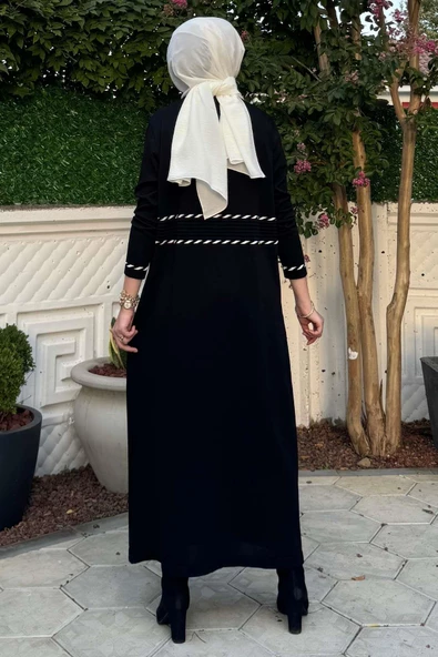 Samanyolu Siyah Triko Elbise - Resim 8