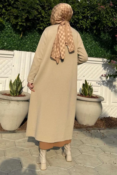 Sinem Çelik Örme Triko Hırka Taş - 7