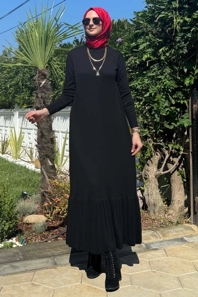 Rüya Siyah Triko Elbise - 6