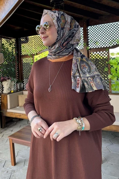 Dora Triko Tunik Kahve - 2