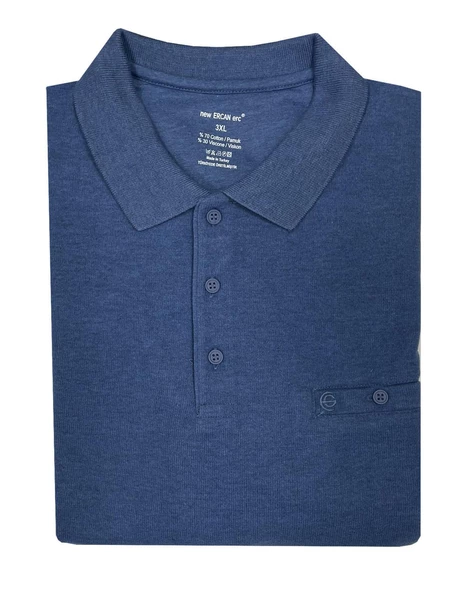 Erkek Büyük Beden Uzun Kol Polo Yaka Sweatshırt 7088