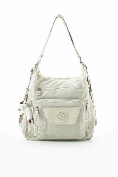 Su Geçirmez Kumaş Maymuncuk Maskot Hediyeli Sırt ve Omuz Çantası B-219 - 2