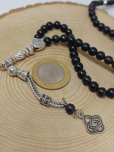 Shungite (Şungit) Taşı 99luk Tesbih 6mm (23175) - Resim 3