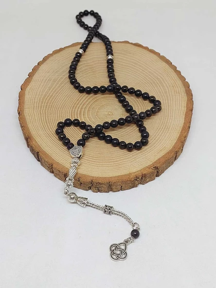 Shungite (Şungit) Taşı 99luk Tesbih 6mm (23175) - Resim 4