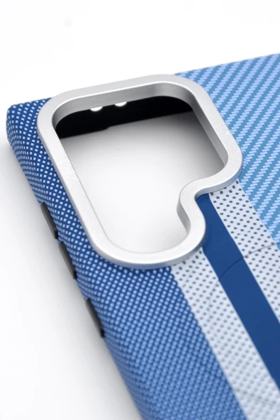 Samsung Galaxy S23 Ultra Uyumlu Dijital Desenli MagSafe Şarj Özellikli Silikon Kapak Kılıf - Resim 2