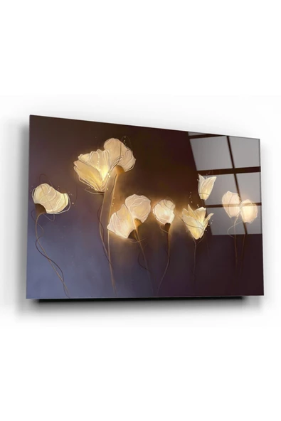 Ateş Çiçekleri Dekoratif ve Modern Cam Tablo ürün görseli