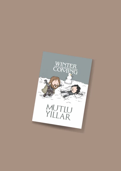 Game of Thrones 3 Lü Yeni yıl kartı yılbaşı kartı tabrik kartı karikatür kart - Resim 2