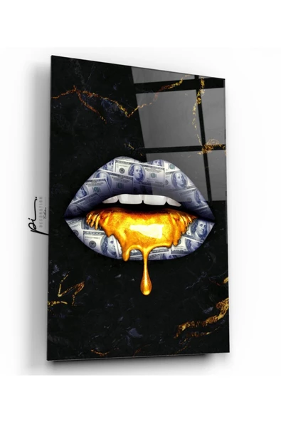 Dudak Dekoratif ve Modern Cam Tablo ürün görseli