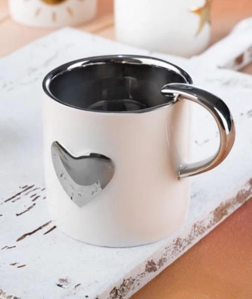 Acar 93 Gümüş Kalpli Mug Kupa
