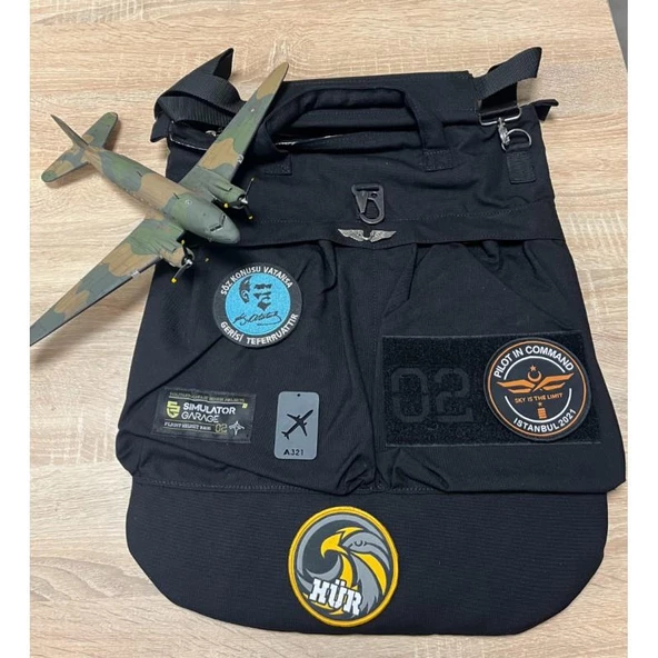 PILOT KASK CANTASI ( SIYAH ) - 9