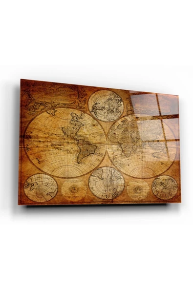 Harita Dekoratif ve Modern Cam Tablo ürün görseli 1
