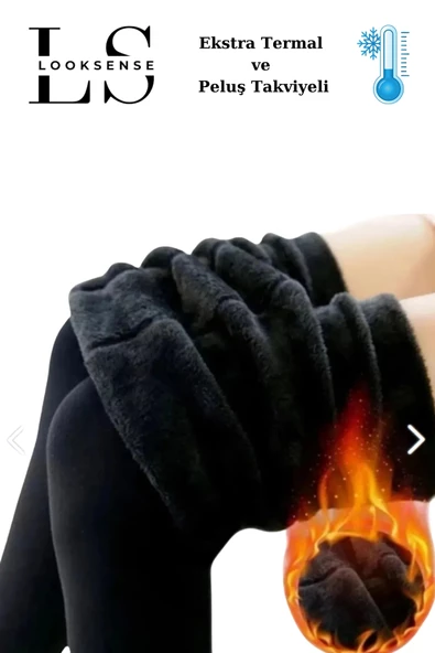 Looksense Kadın İçi Yüksek Termal Polarlı Peluş Kürklü Tayt 1002 - 2