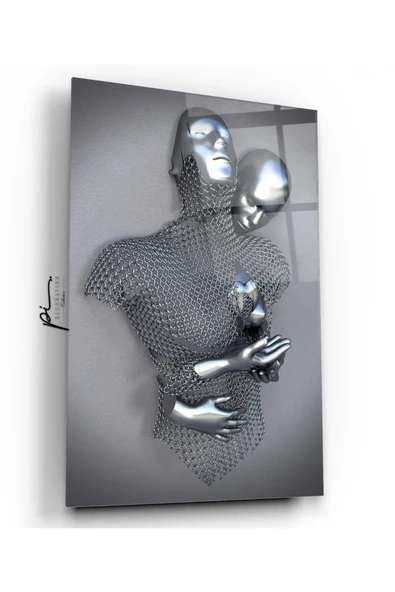 Metal Bedenler Dekoratif ve Modern Cam Tablo