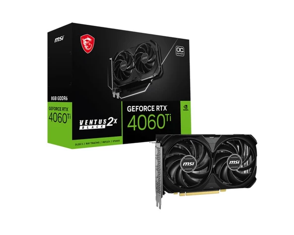 MSI RTX 4060 TI 8G VENTUS 2X BLACK E1 OC