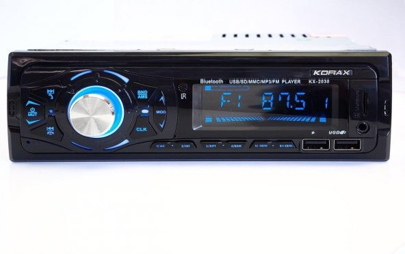 Korax KX-2030 Oto Teyp 4x50 Watt Kumandalı USB / Bluetooth / Aux - 1