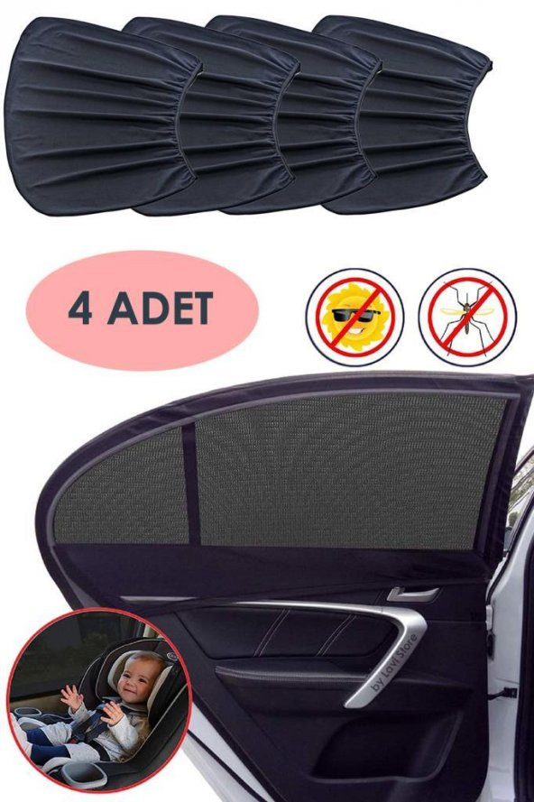 4x Araç Yan Cam Güneşlik Araba Arka Koltuk Güneş Koruma Perde Oto Anne Bebek Emzirme Örtüsü - 7