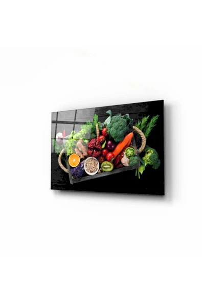 Meyve Ve Sebzeler Dekoratif ve Modern Cam Tablo ürün görseli