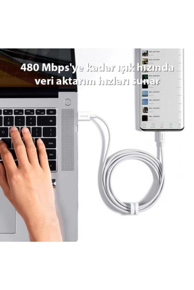 Şarj Kopmaz Kablo 100w Type-c Şarj Kablosu 480mbps Veri Aktarım Kablosu Usb To Type-c