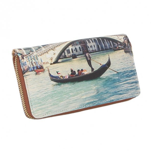 Manzara Baskılı Bayan Cüzdan