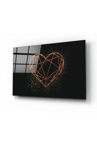 Kalp Dekoratif ve Modern Cam Tablo ürün görseli
