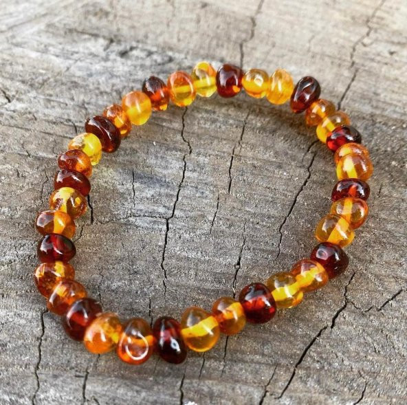 Kehribar Bileklik ( AMBER ) Doğal Taş Orjinal Kehribar Bileklik