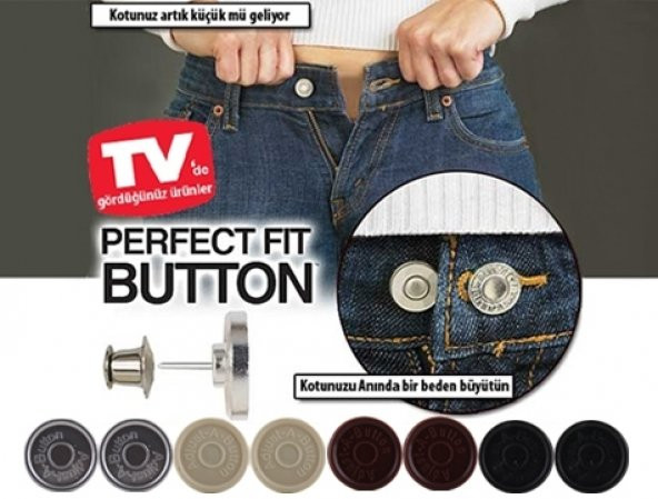 Perfect Fit Button Beden Büyülten/Küçülten Düğme Seti