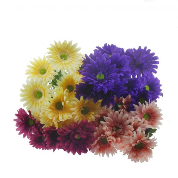 1 Demet Yapay Kasımpatı Çiçek 12li Çiçek - 5