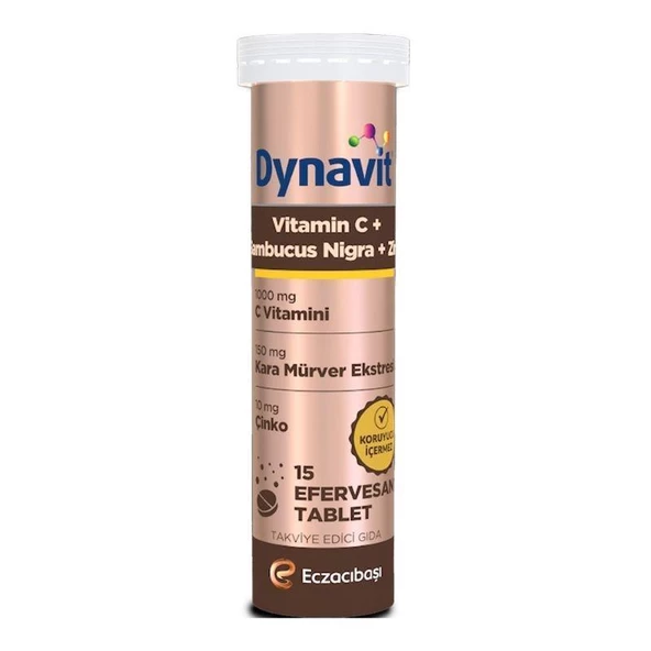 Dynavit Vitamin C + Sambucus Nigra 15 Efervesan Tablet