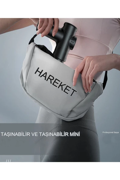 HAMS103 Ekranlı Masaj Tabancası Cihazı Başlıklı Özel Taşıma Modlu Masaj Tabancası - 3