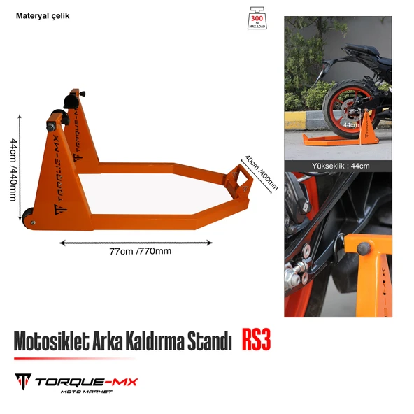 Torque-MX Maşadan Arka Kaldırma Standı RS3 Turuncu - 4