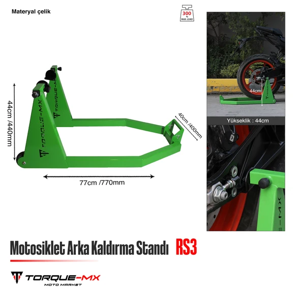 Torque-MX Maşadan Arka Kaldırma Standı RS3 Yeşil - 4
