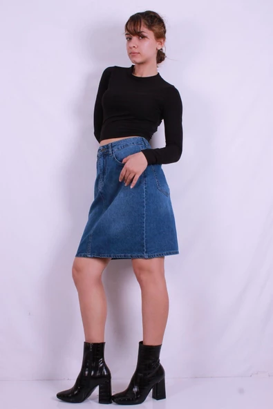 FASHION FRIENDS KADIN DENİM ETEK 24K0545K1 - 2