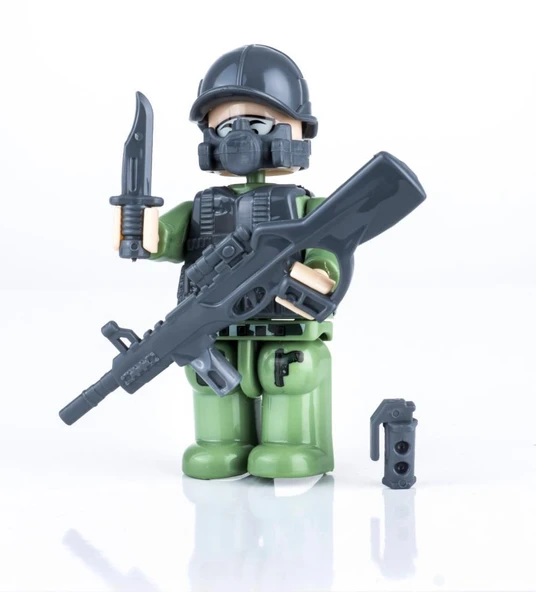 Bayraktar PVC Kutuda Küçük Asker Yapı Oyuncak (LEGO) BP-600 ürün görseli 1