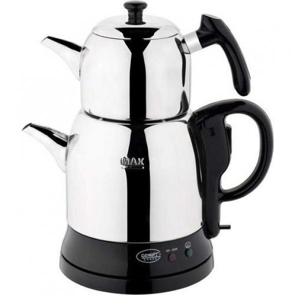 Özkent K-661 Menekşe Çay Keyfi Elektrikli Çay Makinesi inox- Siyah çaycı semaver