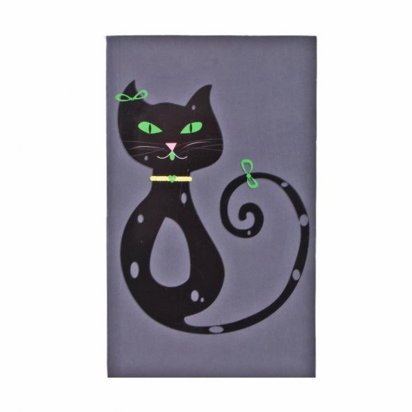 Kedi Işıklı Biblo Kedi Notluk Kedi Defter Seti - 4