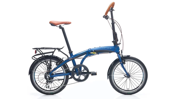 Carraro Flexi Comfort V Fren 8 Vites 20 Jant Katlanır Bisiklet Mat Navy Mavi Parlak Siyah 32 Kadro