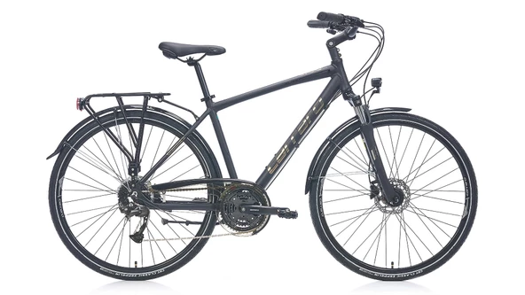 Carraro Elite 906 HD Fren 27 Vites 28 Jant Şehir Bisikleti Parlak Siyah Koyu Krom 52 Kadro