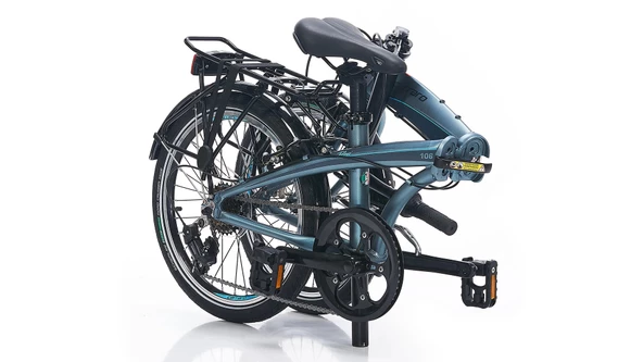 Carraro Flexi 106 V Fren 6 Vites 20 Jant Katlanır Bisiklet Fuşya Siyah Beyaz 32 Kadro - 4