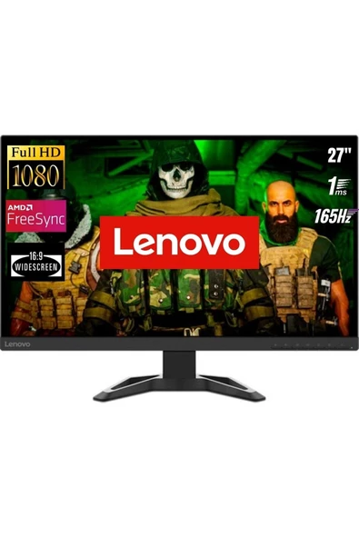 LENOVO G27-30 27" 165hz 1ms(mprt) (2xhdmı+display) Amd Radeon Freesync Full Hd Monitör 66e7gac2tk