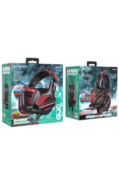 Borofone B0101 Kırmızı/siyah Kablolu Gaming Oyuncu Kulaklığı - 5