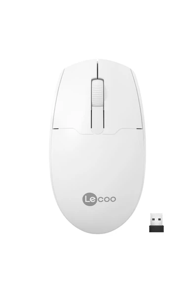 Lecoo Ws204 Kablosuz 1200dpı 3 Tuşlu Optik Mouse Beyaz
