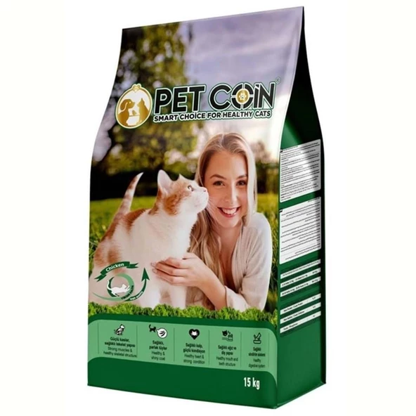 Petcoin Tavuk Etli Kedi Maması 15 Kg