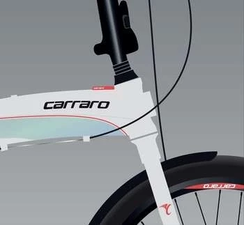 Carraro Flexi 108 HD Fren 8 Vites 20 Jant Katlanır Bisiklet Gümüş Turkuaz 32 Kadro