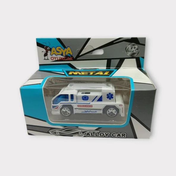 Küçük Metal Sağlık Hizmetleri Araçları 7 Cm - Merdivenli - Resim 5