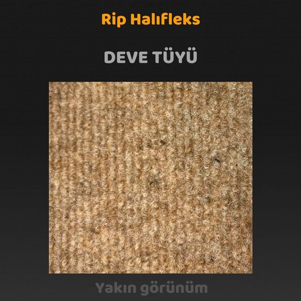Beylini Halıfleks Zemin Yer Kaplama 3 mm Kalınlığında Rip Halı Duvardan Duvara Halıflex Organizasyon Davet Deve Tüyü - 2